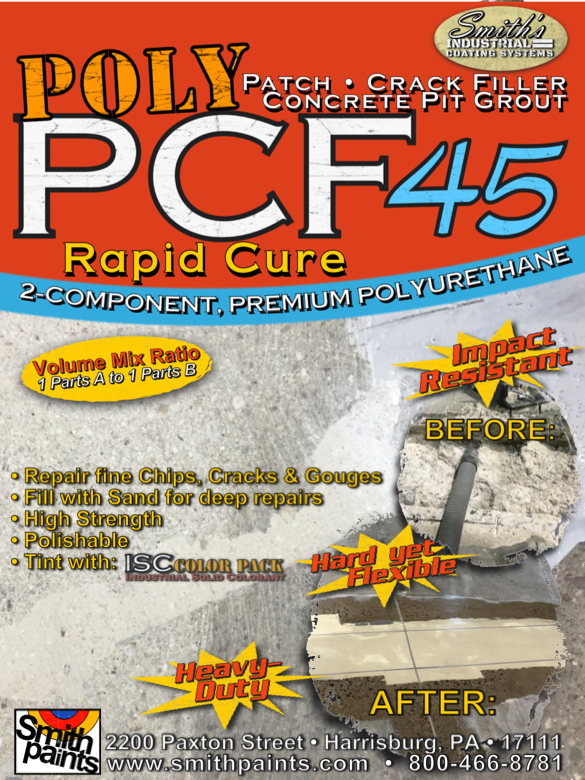 Smith’s Poly PCF-45- low viscosity, fast-setting 2-component solvent-based Polyurethane DIRECT SHIP ONLY