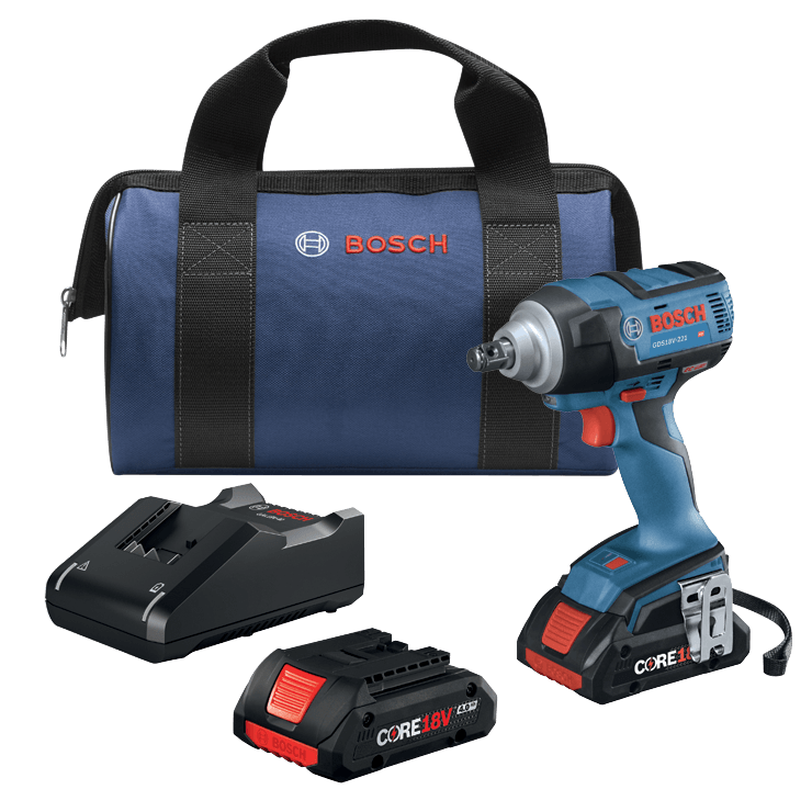 Bosch 18V 1 2 in. Impact Wrench with Friction Ring Thru Hole Kit