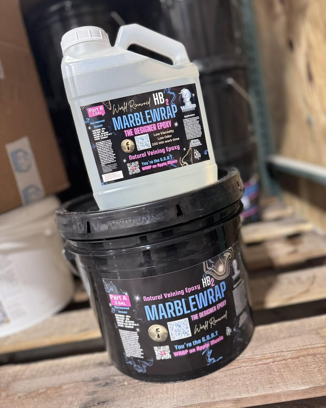Wrap Resins Marble Wrap Epoxy-100% Solids Epoxy Low Viscosity