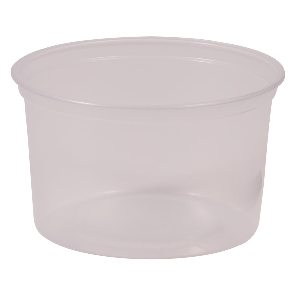 Packer Label 16 Ounce Microwavable Plastic Deli Containers, Clear, Polypropylene, 50 Ct Package