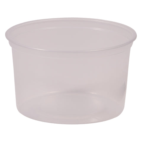 Packer Label 16 Ounce Microwavable Plastic Deli Containers, Clear, Pol