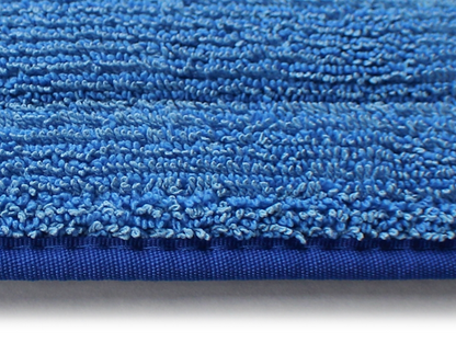 Blue Cut-Pile Microfiber Hook and Loop Wet/Dry Mopping Pad