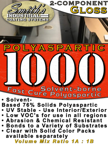 Smith's Polyaspartic 1000 - 76% Solids, 30 minute working time