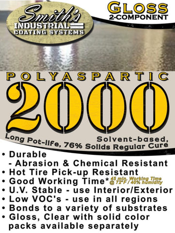 Smith's Polyaspartic 2000 - 76% Solids, 45 minute working time