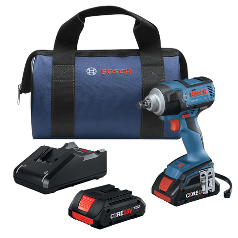 Bosch 18V 1/2 in. Impact Wrench with Friction Ring & Thru-Hole Kit
